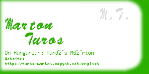 marton turos business card